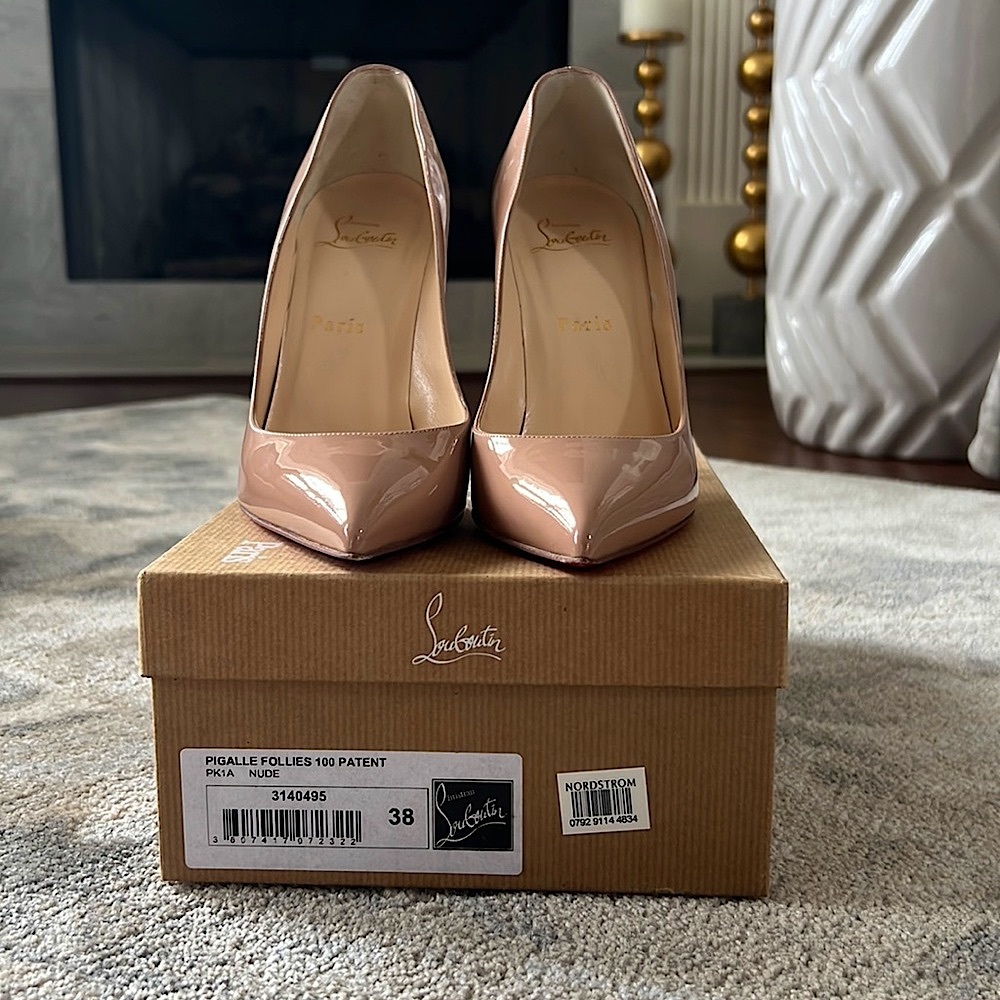 PIGALLE FOLLIES 100 PATENT (red bottoms)